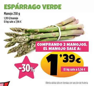 Oferta de Esparrago Verde por 1,99€ en Ahorramas