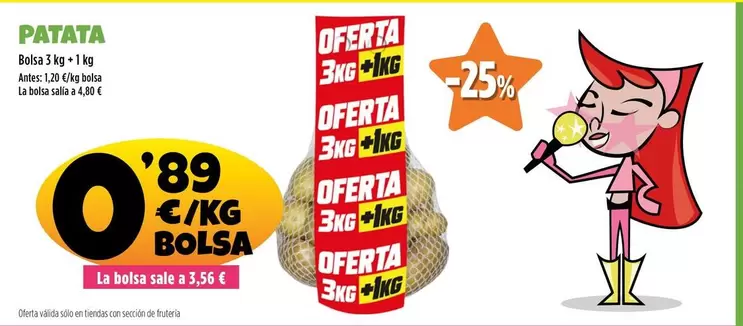 Oferta de Patata por 0,89€ en Ahorramas
