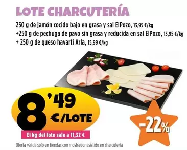 Oferta de Lote Charcuteria por 8,49€ en Ahorramas