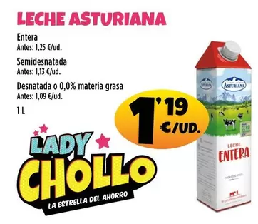 Oferta de Asturiana - Leche por 1,19€ en Ahorramas