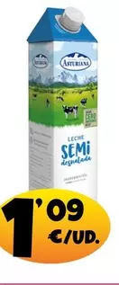 Oferta de La Asturiana - Leche Semi Degralada por 1,09€ en Ahorramas