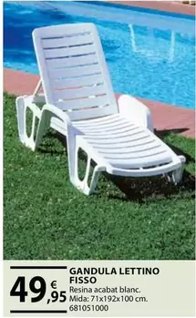 Oferta de Gandula Lettino Fisso por 49,95€ en Fes Més