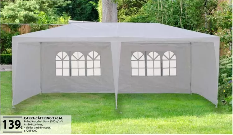 Oferta de Carpa Catering 3X6 M. por 139€ en Fes Més