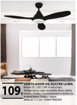 Oferta de Ventilador De Sostre Luma por 109€ en Fes Més