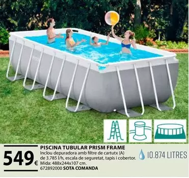 Oferta de Piscina Tubular Prism Frame por 549€ en Fes Més