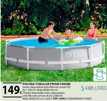 Oferta de Piscina Tabular Prism Frame por 149€ en Fes Més