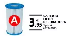 Oferta de Cartutx Filtre Depuradora por 3,95€ en Fes Més