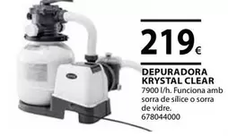 Oferta de Depuradora Krystal Clear por 219€ en Fes Més