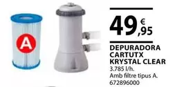 Oferta de Depuradora Cartutx Krystal Clear por 49,95€ en Fes Més