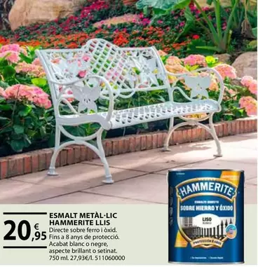 Oferta de Hammerite - Esmalt Metal-Lic Llis por 20,95€ en Fes Més