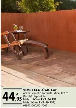 Oferta de Vimet Ecológic Lop por 44,95€ en Fes Més