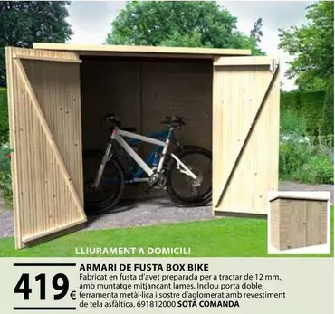 Oferta de Armari De Fusta Box Bike por 419€ en Fes Més