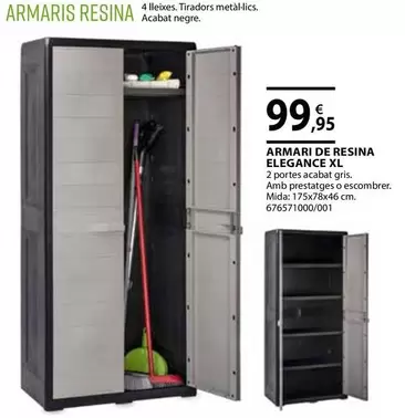Oferta de Armari De Resina Elegance XL  por 99,95€ en Fes Més