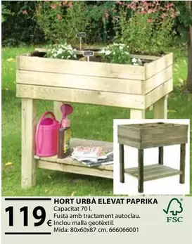 Oferta de Hort Urbà Elevat Paprika por 119€ en Fes Més