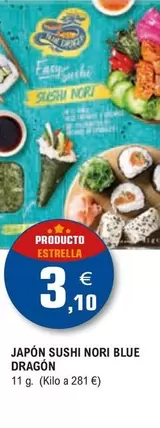 Oferta de Blue Dragon - Japón Sushi Nori por 3,1€ en E.Leclerc