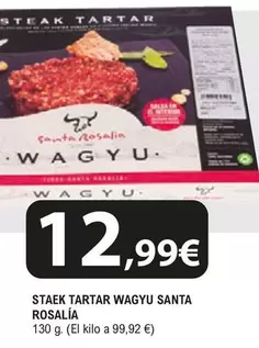 Oferta de Wagyu Santa Rosalía - Steak Tartar por 12,99€ en E.Leclerc