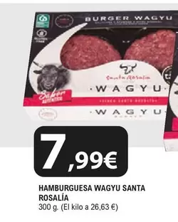 Oferta de Wagyu Santa Rosalía - Hamburguesa  por 7,99€ en E.Leclerc