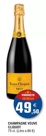 Oferta de Veuve Clicquot - Champagne por 49,5€ en E.Leclerc