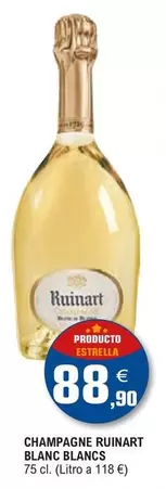 Oferta de Ruinart - Champagne Blanc Blanc por 88,9€ en E.Leclerc