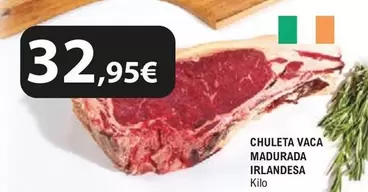 Oferta de Chuleta Vaca Madurada Irlandesa por 32,95€ en E.Leclerc