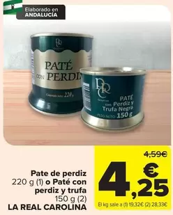 Oferta de Pate De Perdiz por 4,25€ en Carrefour