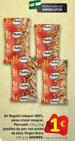 Oferta de Cristal - en regana integral 100% picos cristal integral por 1€ en Carrefour