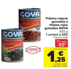 Oferta de Frijoles Negros Guisados O Frijoles Rojos Guisados por 1,25€ en Carrefour