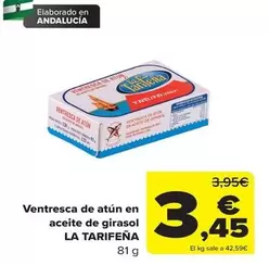 Oferta de Ventresca De Atun En Aceite De Girasol por 3,45€ en Carrefour