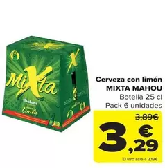 Oferta de Mixta - Cerveza Con Limon por 3,29€ en Carrefour