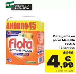 Oferta de Flota - Detergente En Polvo Marsella por 4,99€ en Carrefour