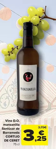 Oferta de Vino D.O. Manzanilla Sanicar De Barrarnado por 3,25€ en Carrefour