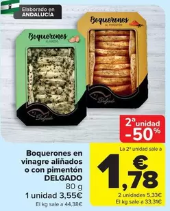 Oferta de Boquerones en vinagre alinados o con pimenton por 3,55€ en Carrefour