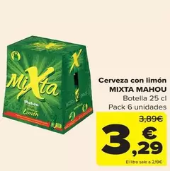Oferta de Mixta - Cerveza Con Limon por 3,29€ en Carrefour