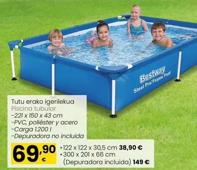 Oferta de Bestway - Piscina Tubular por 69,9€ en Eroski