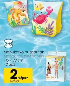 Oferta de Manguitos Hinchables  por 2€ en Eroski