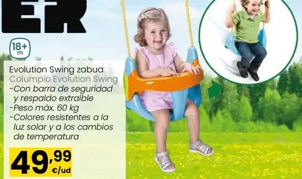 Oferta de Feber - Columpio Evolution Swing por 49,99€ en Eroski