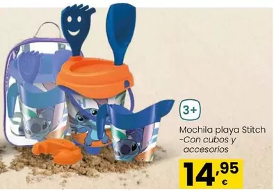 Oferta de Mochila Playa Stitch por 14,95€ en Eroski