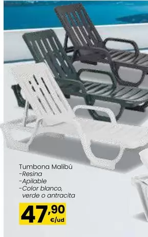 Oferta de Tumbona Malibú por 47,9€ en Eroski