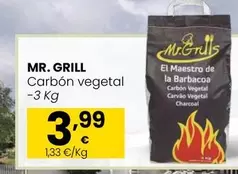 Oferta de Mr. Grill - Carbón Vegetal por 3,99€ en Eroski
