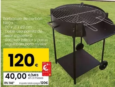 Oferta de Barbacoa De Carbón Nerja por 120€ en Eroski