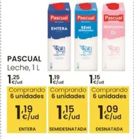 Oferta de Pascual - Leche por 1,25€ en Eroski