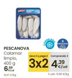 Oferta de Pescanova - Calamar Limpio por 6,59€ en Eroski