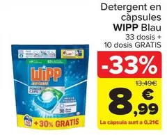 Oferta de Wipp - Detergente En Cápsulas Azul por 8,99€ en Carrefour