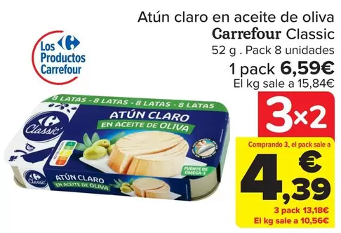 Oferta de Carrefour Classic - Atún Claro En Aceite De Oliva  en Carrefour