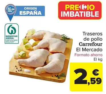 Oferta de Carrefour El Mercado - Traseros De Pollo por 2,59€ en Carrefour