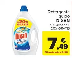 Oferta de Dixan - Detergente Líquido  por 7,49€ en Carrefour
