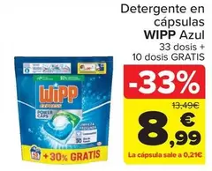 Oferta de Wipp - Detergente En Cápsulas Azul por 8,99€ en Carrefour