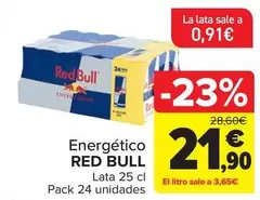 Oferta de Red Bull - Energético  por 21,9€ en Carrefour