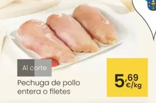 Oferta de Pechuga De Pollo Entera O Filetes por 5,69€ en Eroski