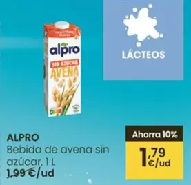 Oferta de Alpro - Bebida De Avena Sin Azucar por 1,79€ en Eroski